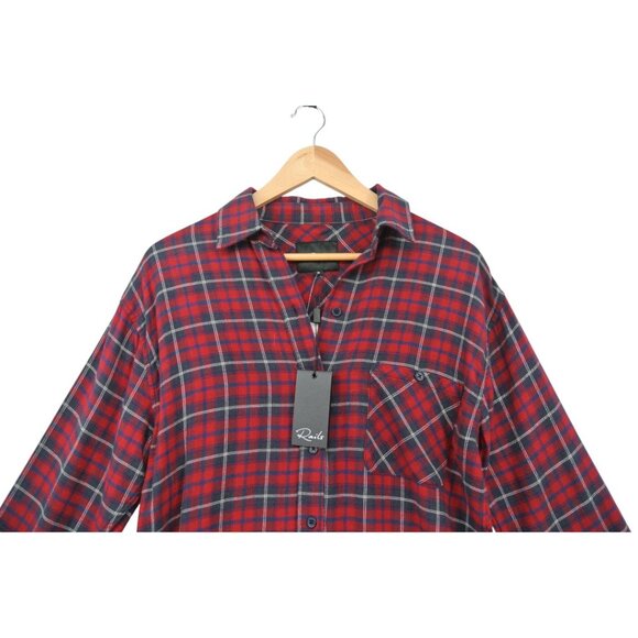 NWT Rails Red & Blue Plaid Collared Shirt Flannel XS - Picture 4 of 12